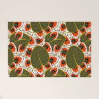 African leaves and flowers Welcome Mat Gallery Image 1