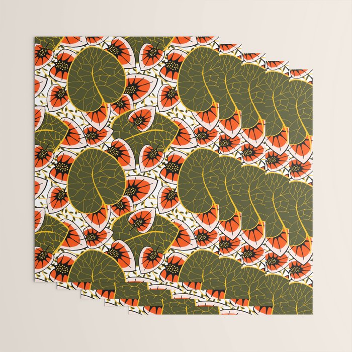 African leaves and flowers Wrapping Paper Gallery Image 3