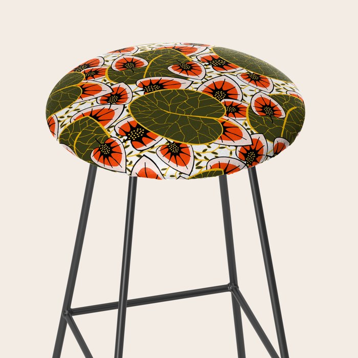 African leaves and flowers Stool Gallery Image 2