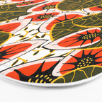 African leaves and flowers Bath Mat Gallery Image 3