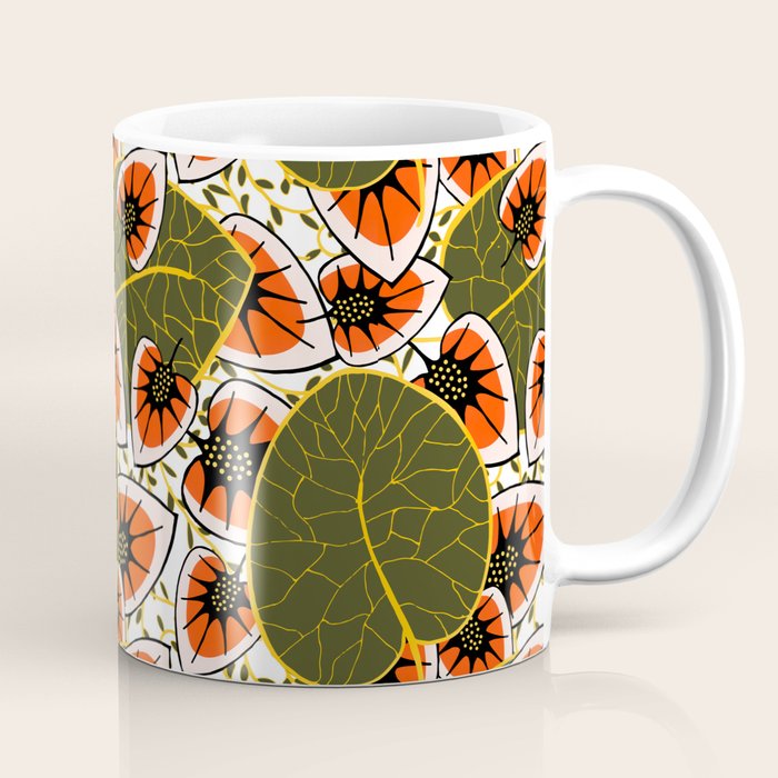 African leaves and flowers Coffee Mug Gallery Image 1