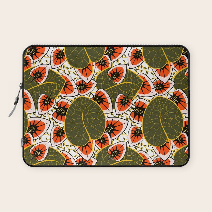 African leaves and flowers Laptop Sleeve Gallery Image 1