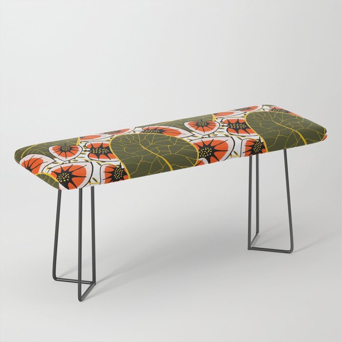 African leaves and flowers Bench Gallery Image 1