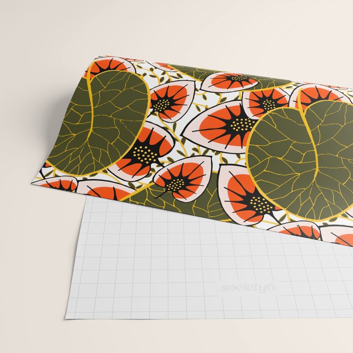 African leaves and flowers Wrapping Paper Gallery Image 2