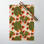 African leaves and flowers Wrapping Paper Gallery Image 1