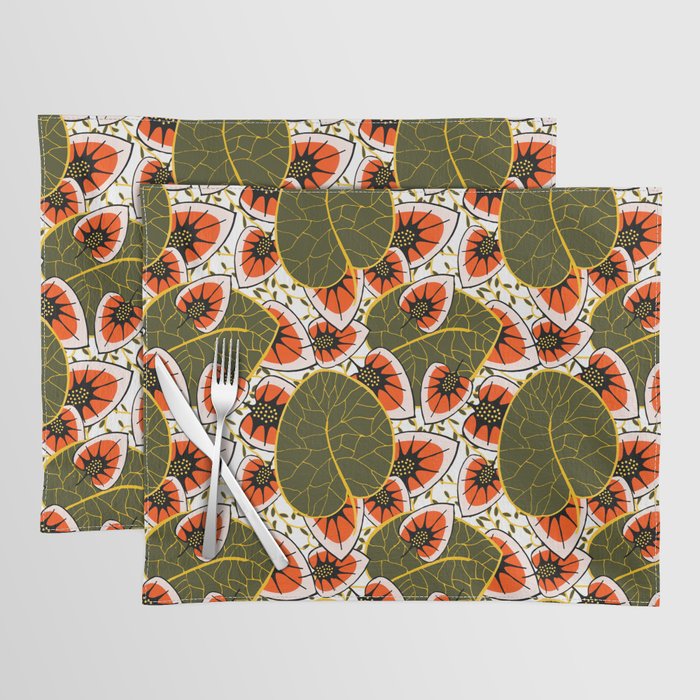 African leaves and flowers Placemat Gallery Image 1