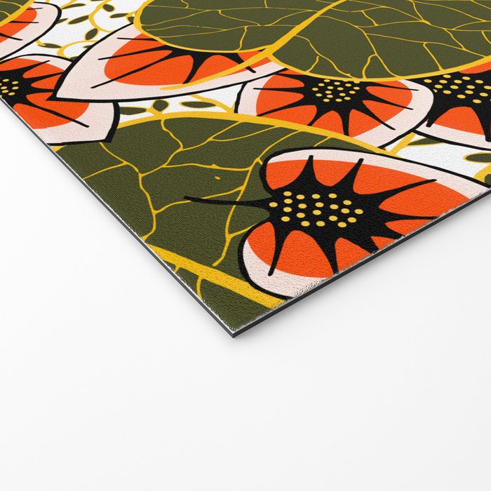 African leaves and flowers Welcome Mat Gallery Image 2