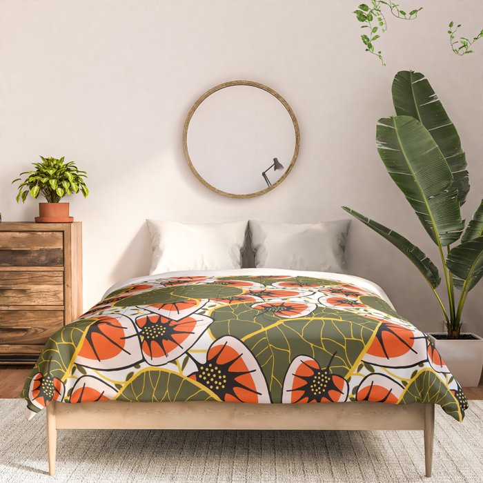 African leaves and flowers Comforter Gallery Image 3