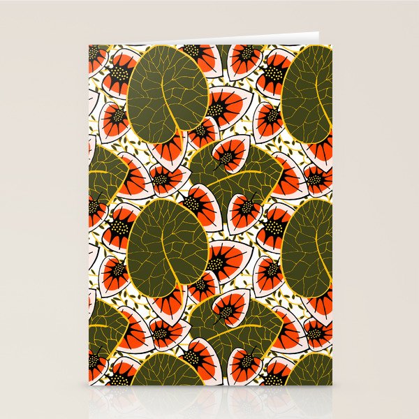 African leaves and flowers Stationery Card Gallery Image 1