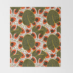 African leaves and flowers Throw Blanket Gallery Image 2