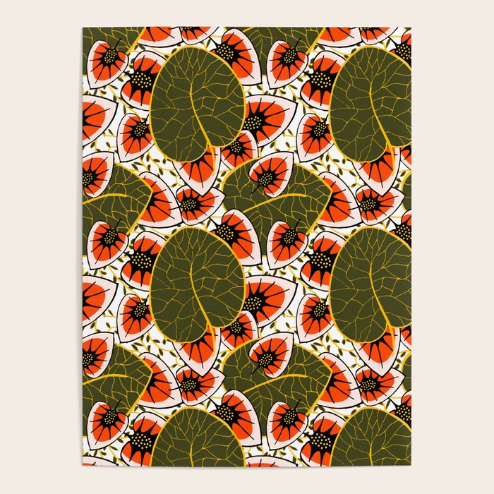 African leaves and flowers Poster Gallery Image 4