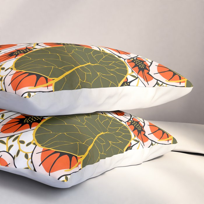 African leaves and flowers Pillow Sham Gallery Image 3