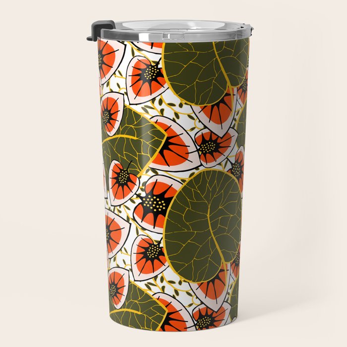 African leaves and flowers Travel Mug Gallery Image 3