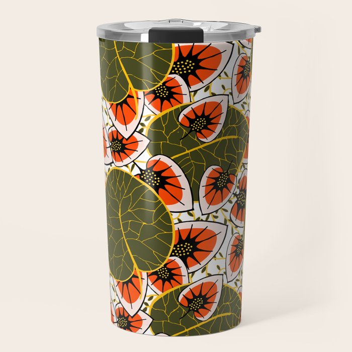 African leaves and flowers Travel Mug Gallery Image 1