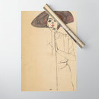 Egon Schiele - Portrait Of A Woman 1910 Wrapping Paper Gallery Image 1