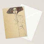 Egon Schiele - Portrait Of A Woman 1910 Stationery Card Gallery Image 2