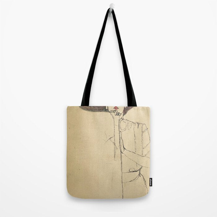Egon Schiele - Portrait Of A Woman 1910 Tote Bag Gallery Image 2