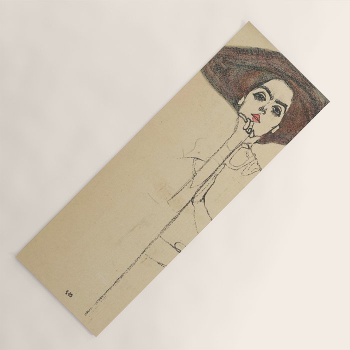 Egon Schiele - Portrait Of A Woman 1910 Yoga Mat Gallery Image 1