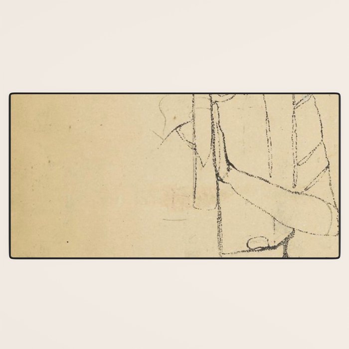 Egon Schiele - Portrait Of A Woman 1910 Desk Mat Gallery Image 3