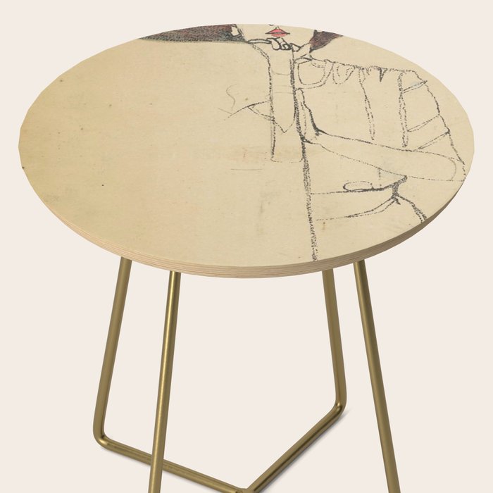 Egon Schiele - Portrait Of A Woman 1910 Side Table Gallery Image 2