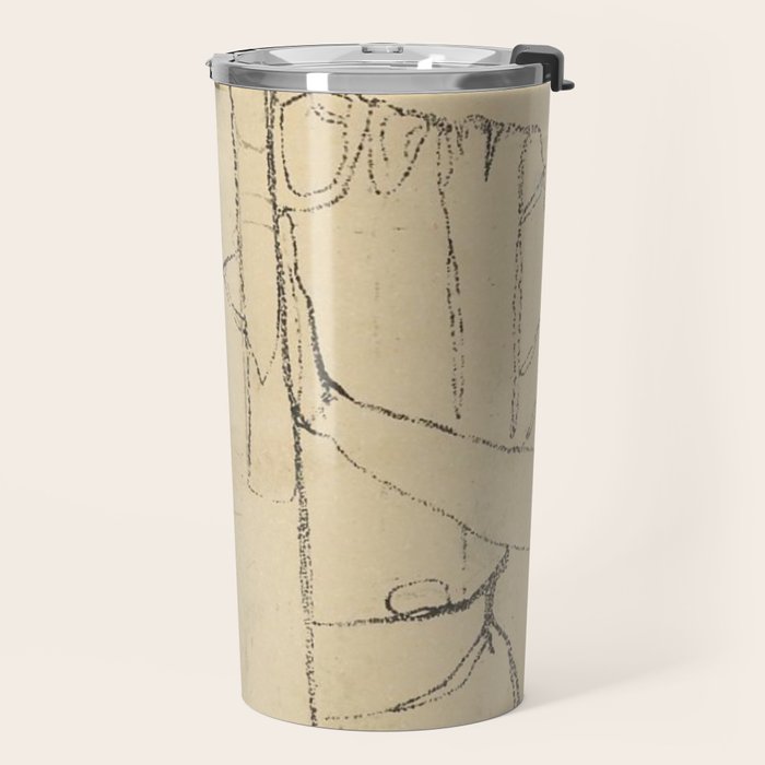 Egon Schiele - Portrait Of A Woman 1910 Travel Mug Gallery Image 2