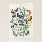 Vintage Scientific Illustration Butterfly Botanical Floral Lithograph Encyclopaedia Diagrams  Stationery Card Gallery Image 2
