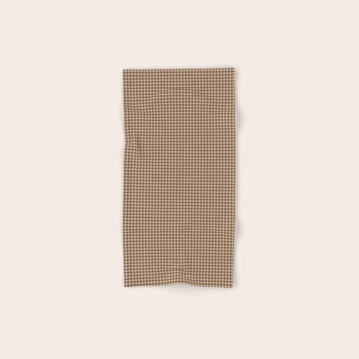 Cozy Amberlight Coffee Gingham Check Bath Towel Gallery Image 1