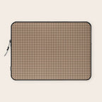 Cozy Amberlight Coffee Gingham Check Laptop Sleeve Gallery Image 1