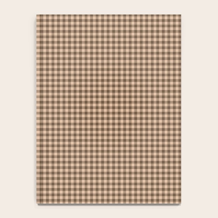 Cozy Amberlight Coffee Gingham Check Notebook Gallery Image 4