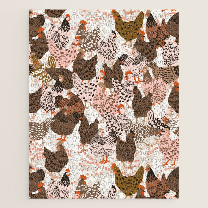 Favorite chickens brown Jigsaw Puzzle Gallery Image 1