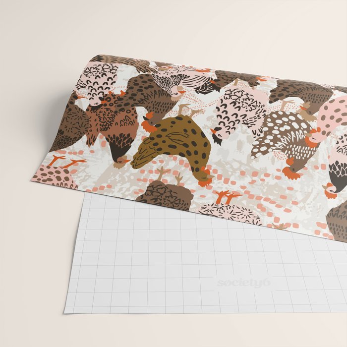 Favorite chickens brown Wrapping Paper Gallery Image 2