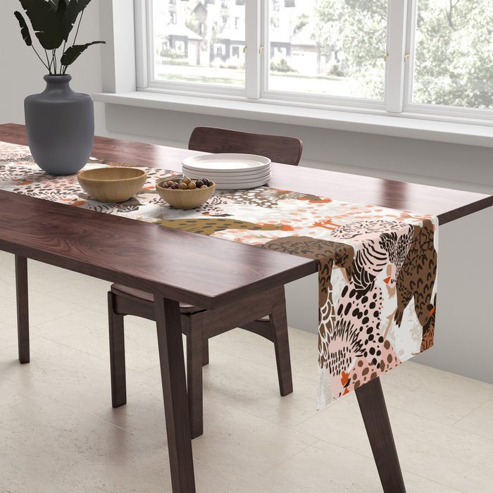Favorite chickens brown Table Runner Gallery Image 2