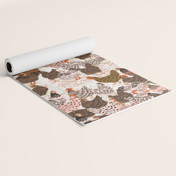 Favorite chickens brown Yoga Mat Gallery Image 2