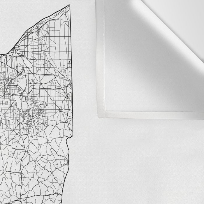 Ohio Minimal Street Map Wall Tapestry Gallery Image 3