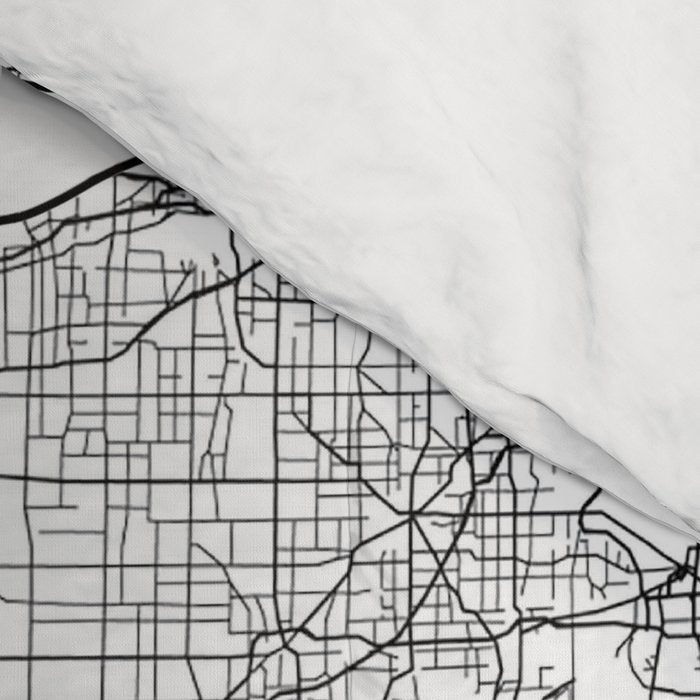 Ohio Minimal Street Map Comforter Gallery Image 4