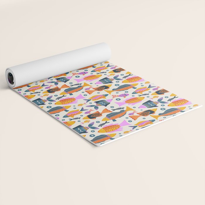 Crafty Maximalist Fish Parade Yoga Mat Gallery Image 2