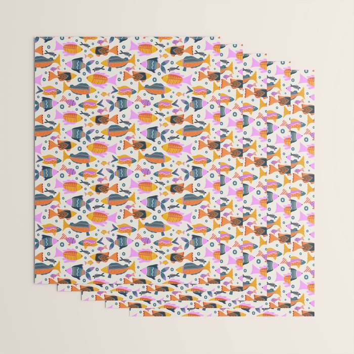 Crafty Maximalist Fish Parade Wrapping Paper Gallery Image 3