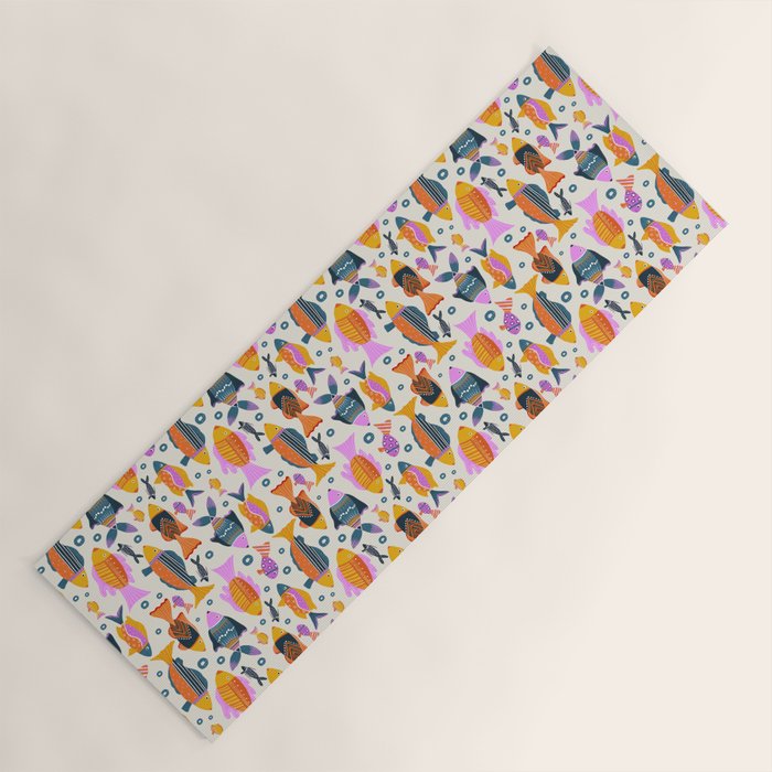 Crafty Maximalist Fish Parade Yoga Mat Gallery Image 1