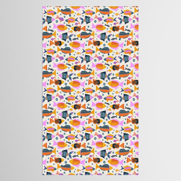 Crafty Maximalist Fish Parade Tablecloth Gallery Image 2