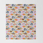Crafty Maximalist Fish Parade Throw Blanket Gallery Image 2