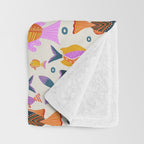 Crafty Maximalist Fish Parade Throw Blanket Gallery Image 3