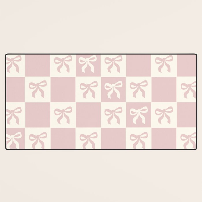 coquette bows in pink Desk Mat Gallery Image 3