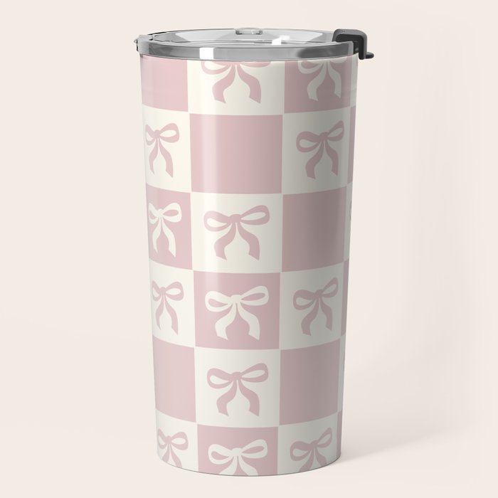 coquette bows in pink Travel Mug Gallery Image 2