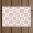 coquette bows in pink Outdoor Rug Gallery Image 1