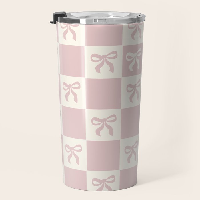 coquette bows in pink Travel Mug Gallery Image 3