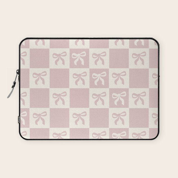 coquette bows in pink Laptop Sleeve Gallery Image 1