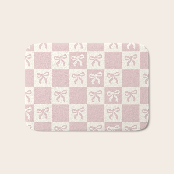 coquette bows in pink Bath Mat Gallery Image 1