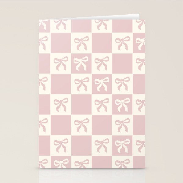 coquette bows in pink Stationery Card Gallery Image 1