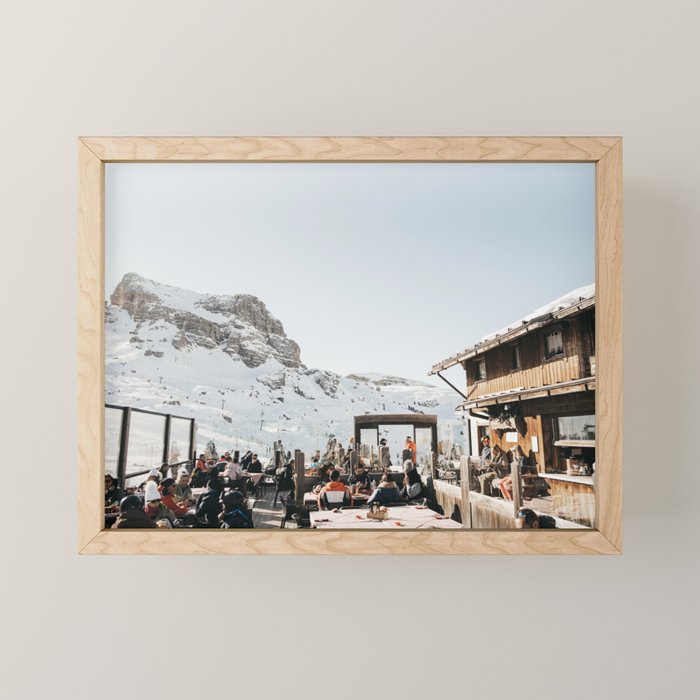 Dolomite Ski Resort | The definition of Mountaintop Après-ski definition | Norther Italy travel prints Mini Art Print Gallery Image 1