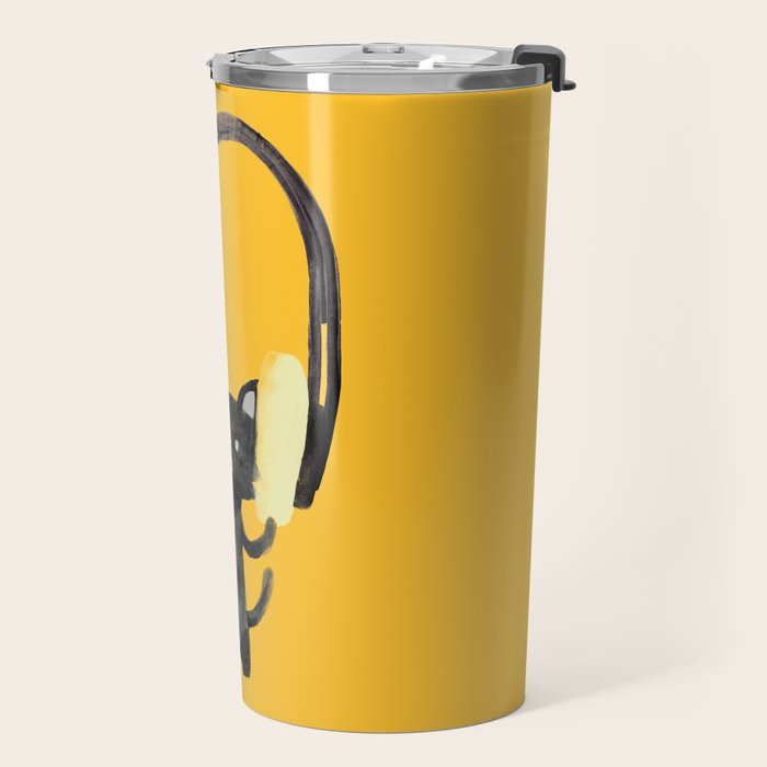 I Love Huge Headphone Travel Mug Gallery Image 2